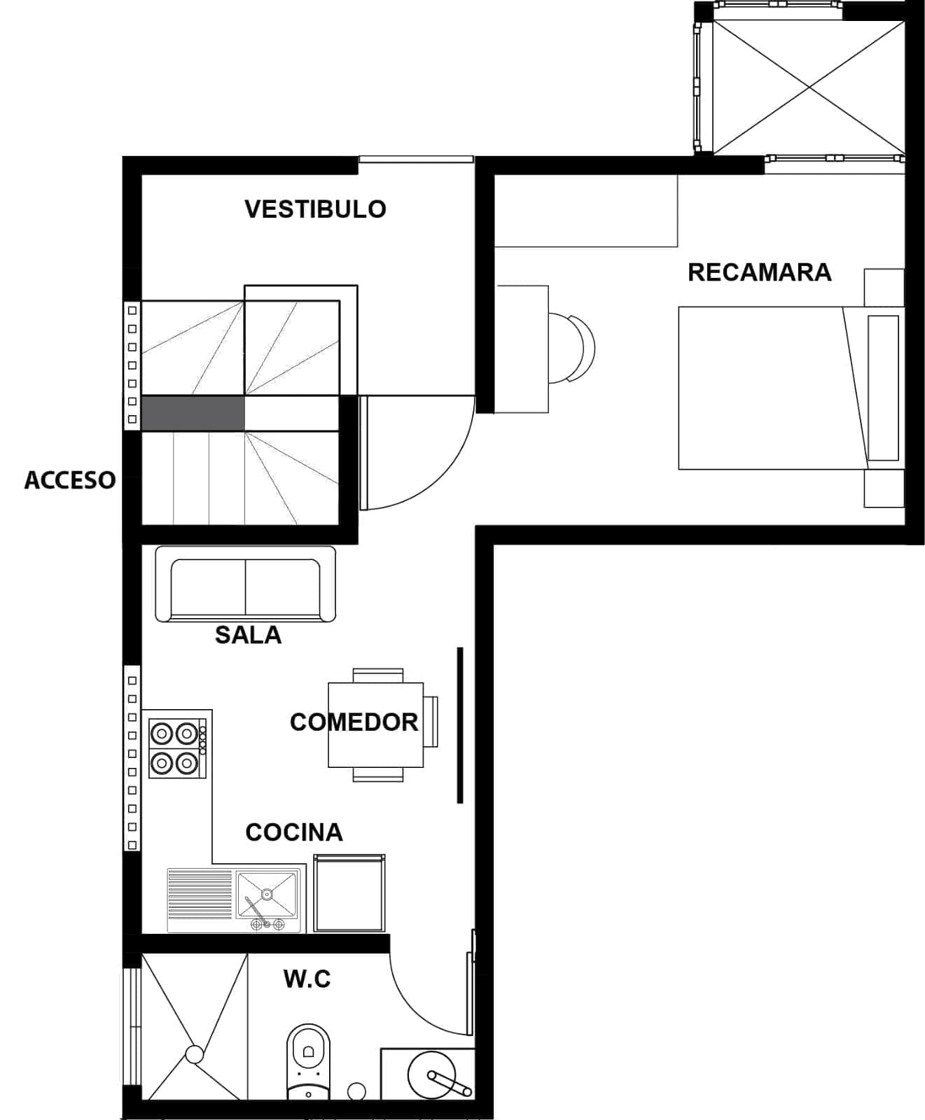 DEPA AMUEBLADO $8,100 con SERVICIOS INCLUIDOS (Col. Reforma) — foto 9